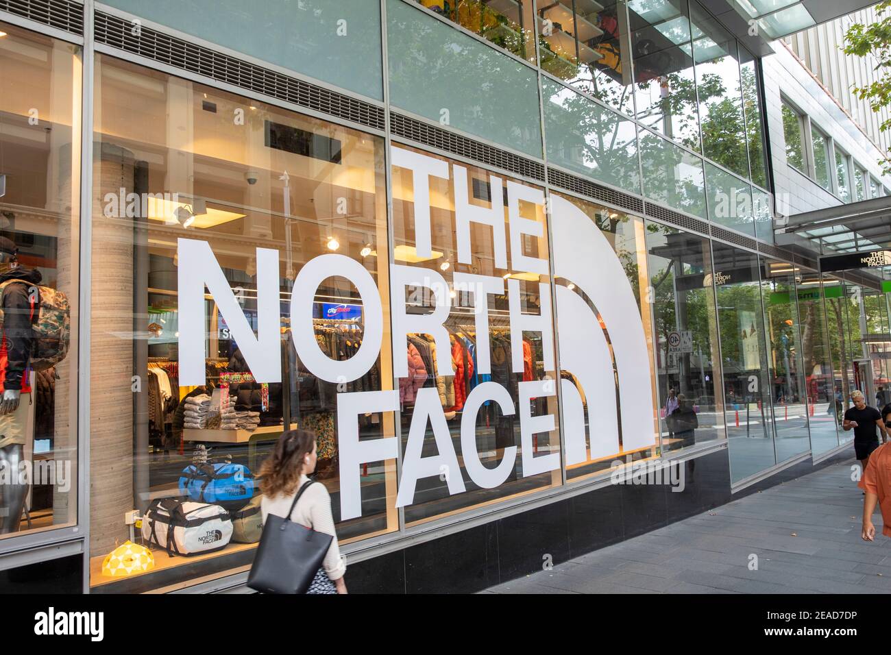 Il negozio di abbigliamento North Face a World Square in Centro di Sydney, NSW, Australia Foto Stock
