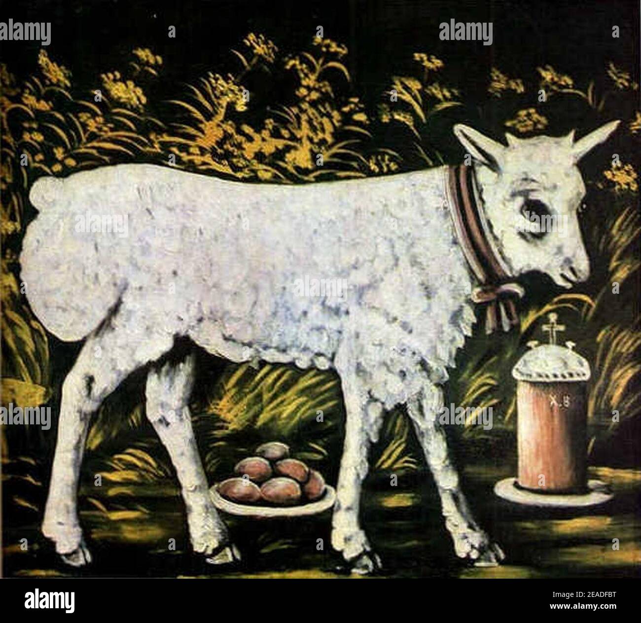 Niko Pirosmani. ''Agnello di Dio''. Olio su tela, 55x61 cm. Foto Stock