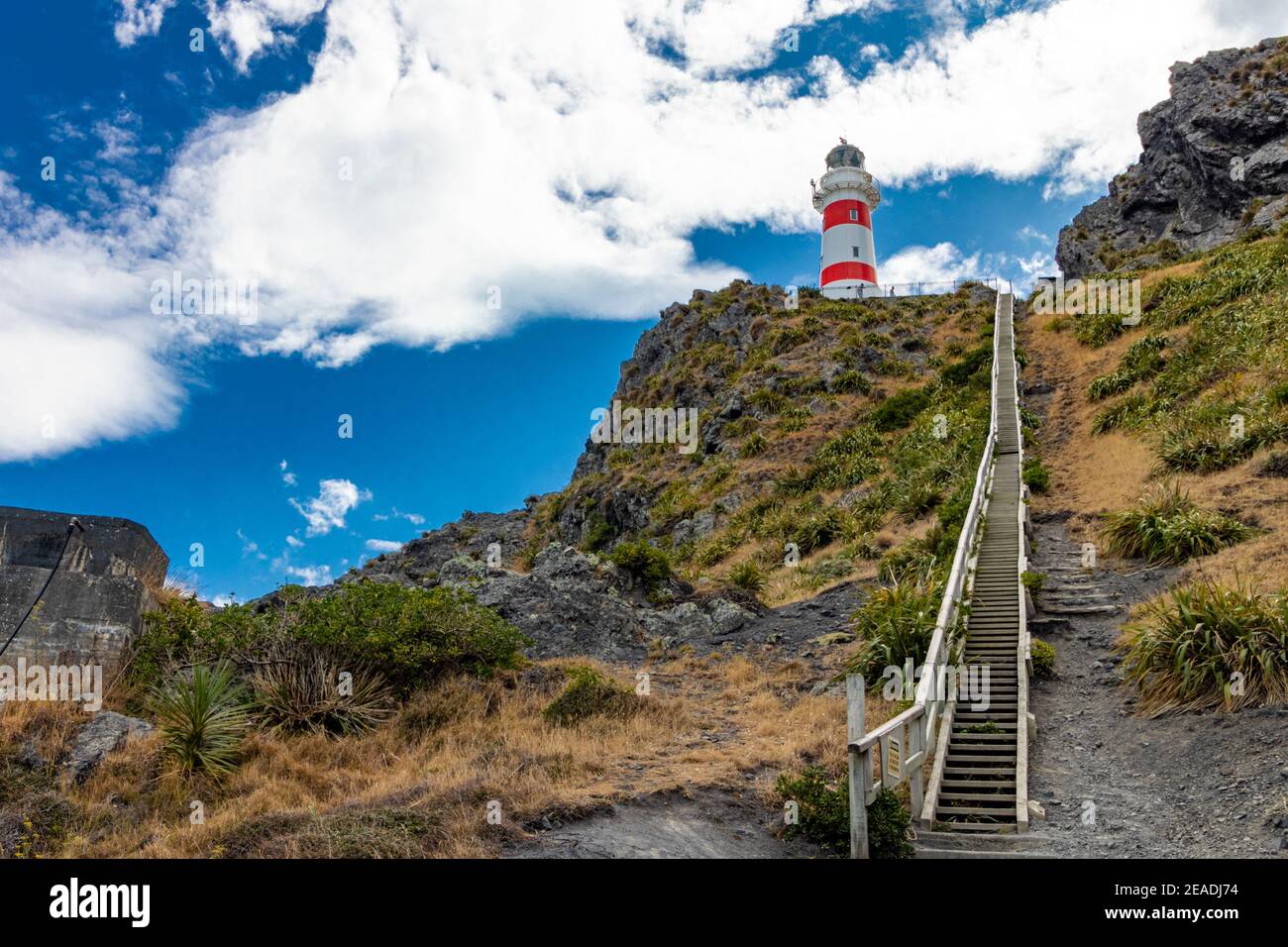 Faro di Cape Palliser in Nuova Zelanda Foto Stock