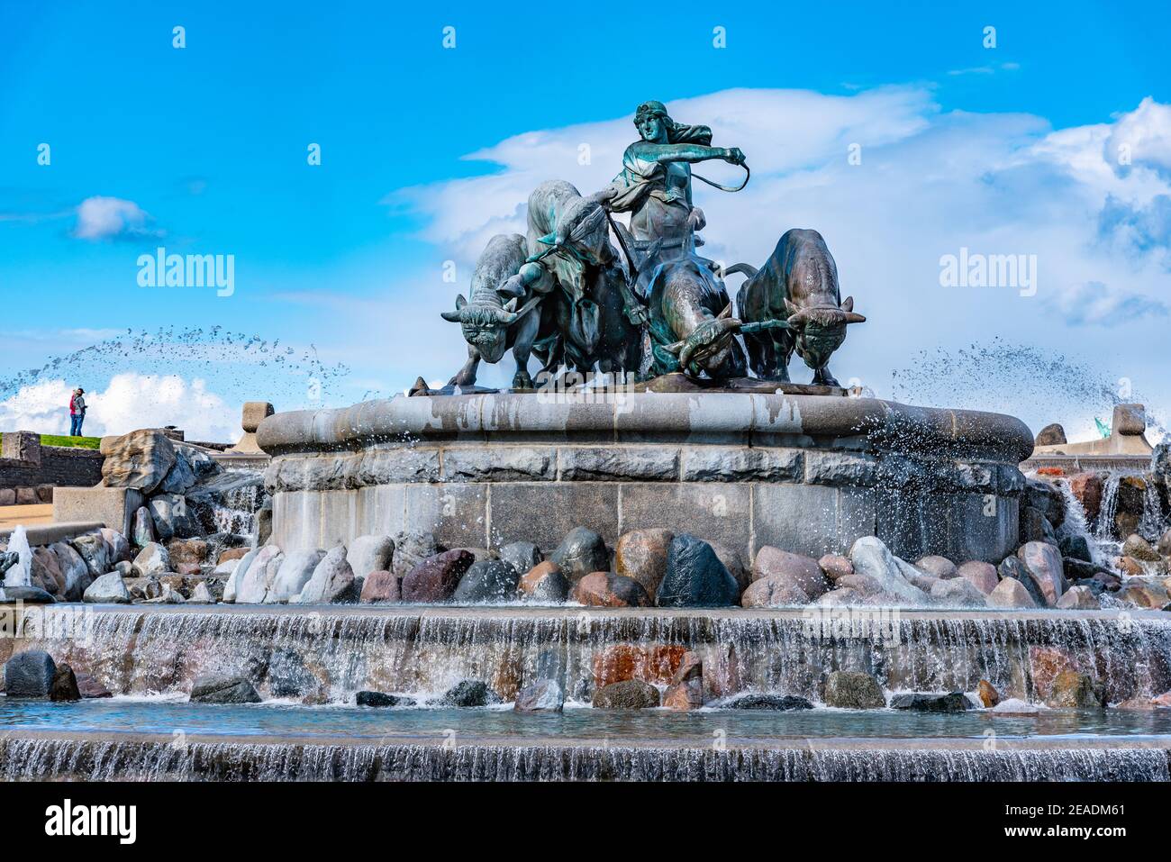 Fontana Gefion a Copenhagen, Danimarca. Foto Stock