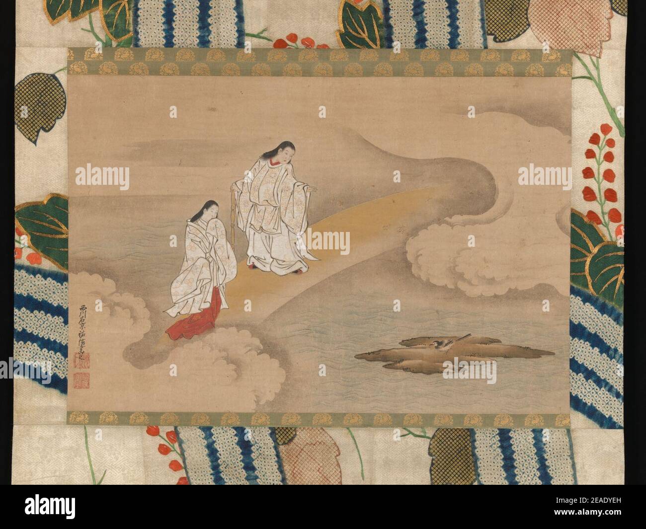 Nishikawa Sukenobu - il Dio Izanagi e la dea Izanami Foto Stock