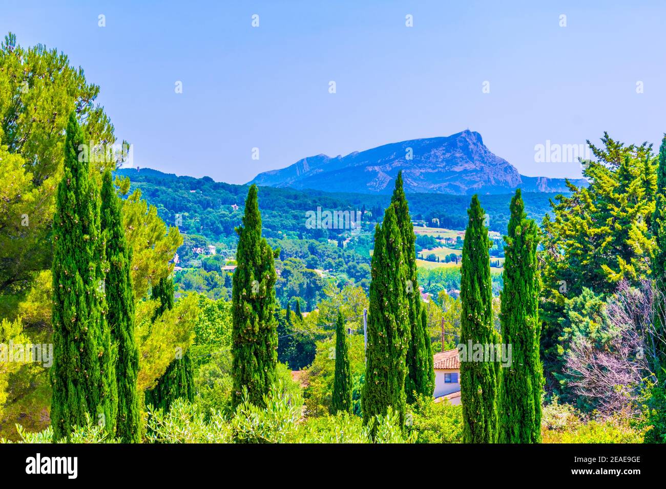 Montagne Sainte Victoire in Francia Foto Stock