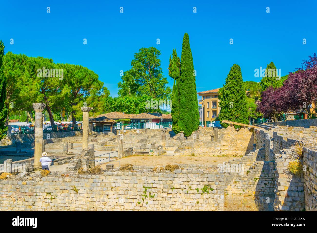 Rovine gallo-romane a Vaison-la-Romaine in Francia Foto Stock
