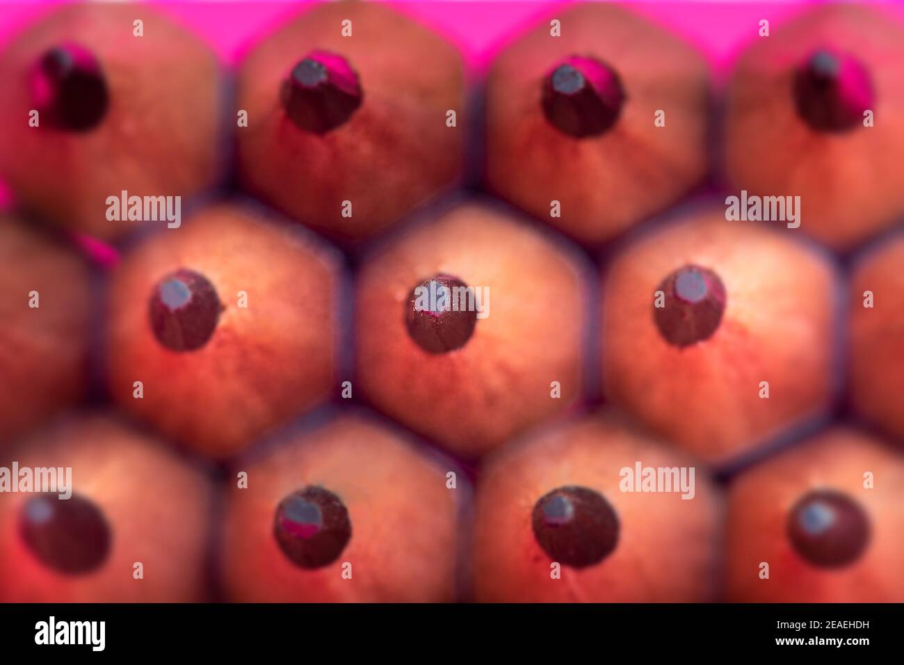 Macro di punte a matita Foto Stock