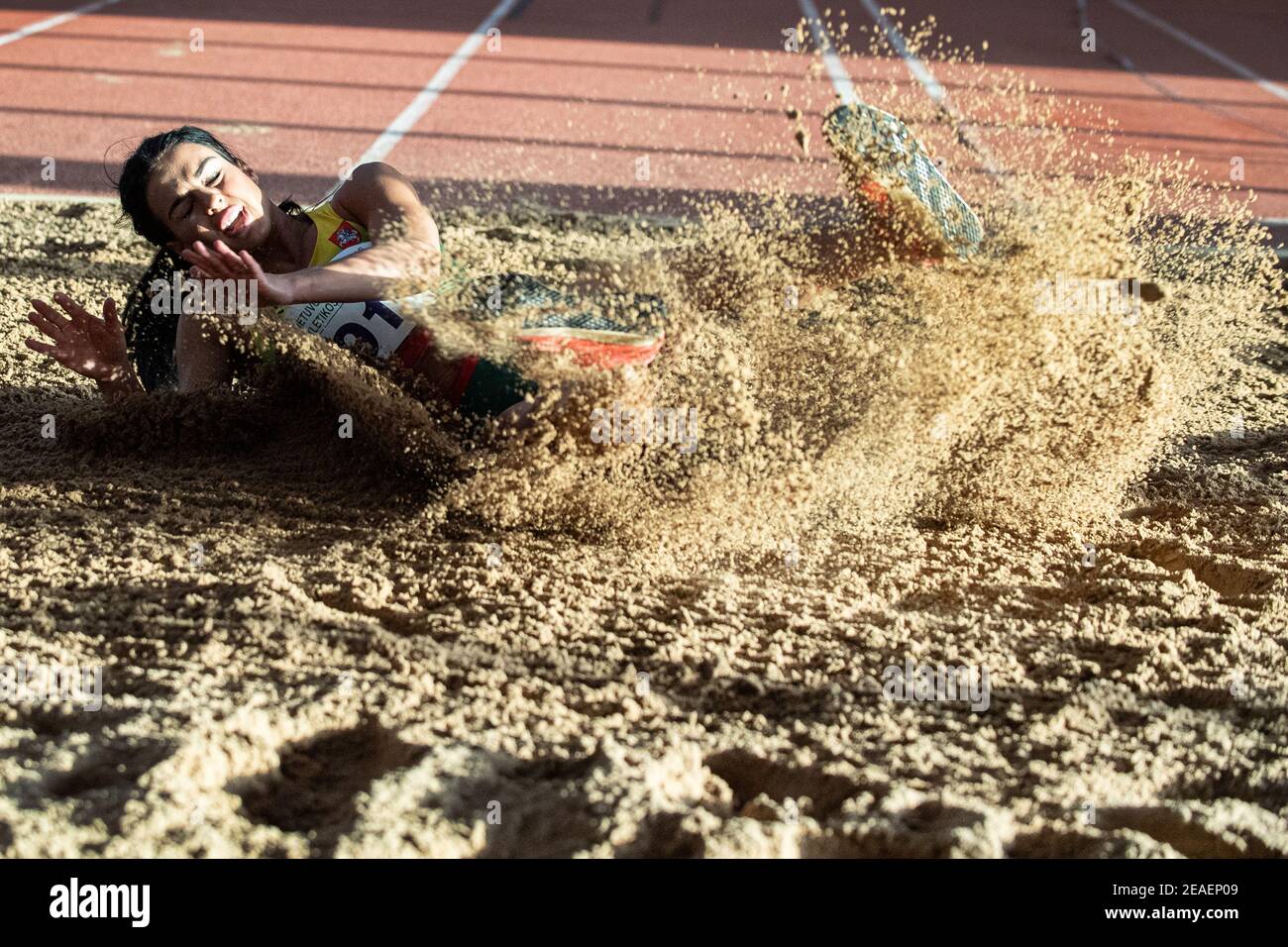 2021 02 06. Dovilė Kilty - è un atleta lituano di pista e campo, che compete come lungo e triplo jumper. Foto Stock