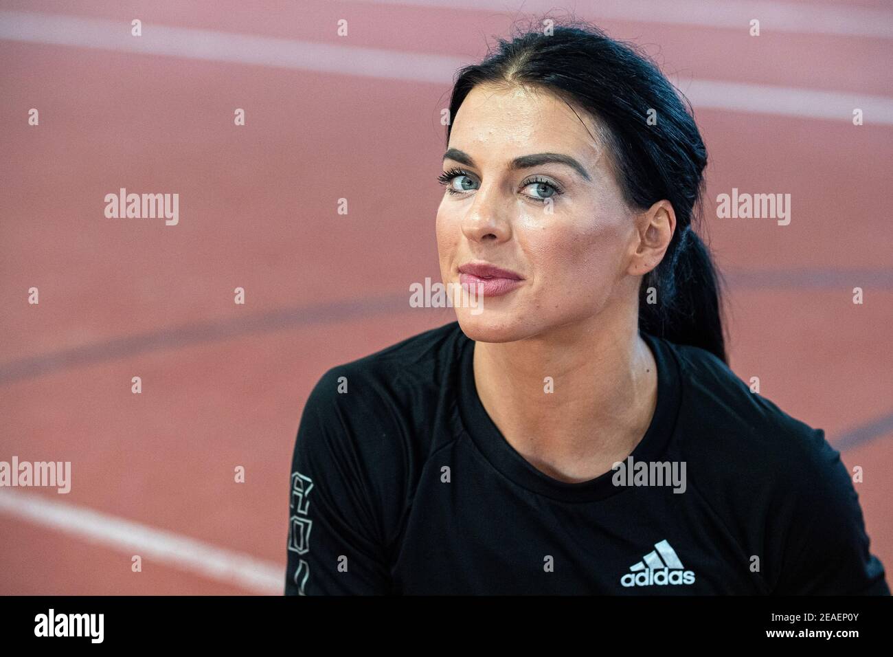 2021 02 06. Dovilė Kilty - è un atleta lituano di pista e campo, che compete come lungo e triplo jumper. Foto Stock