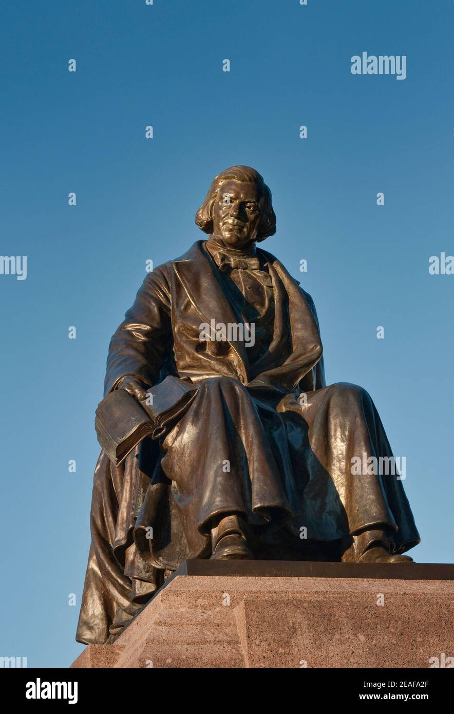 La statua commemorativa del fondatore, William Marsh Rice, fondatore della Rice University, Houston, Texas, USA Foto Stock