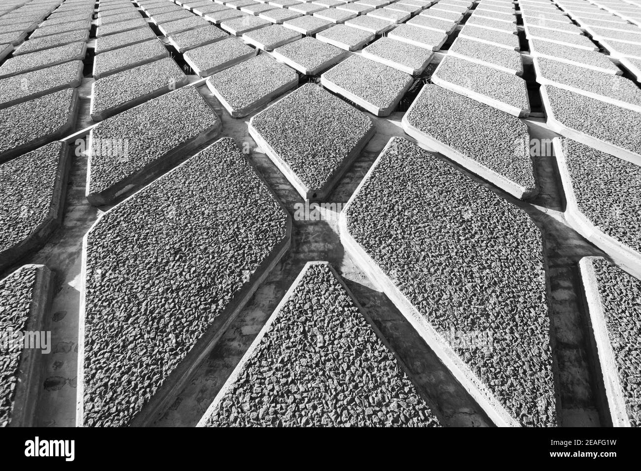 Architettura strutturale geometrica minimalista Foto Stock