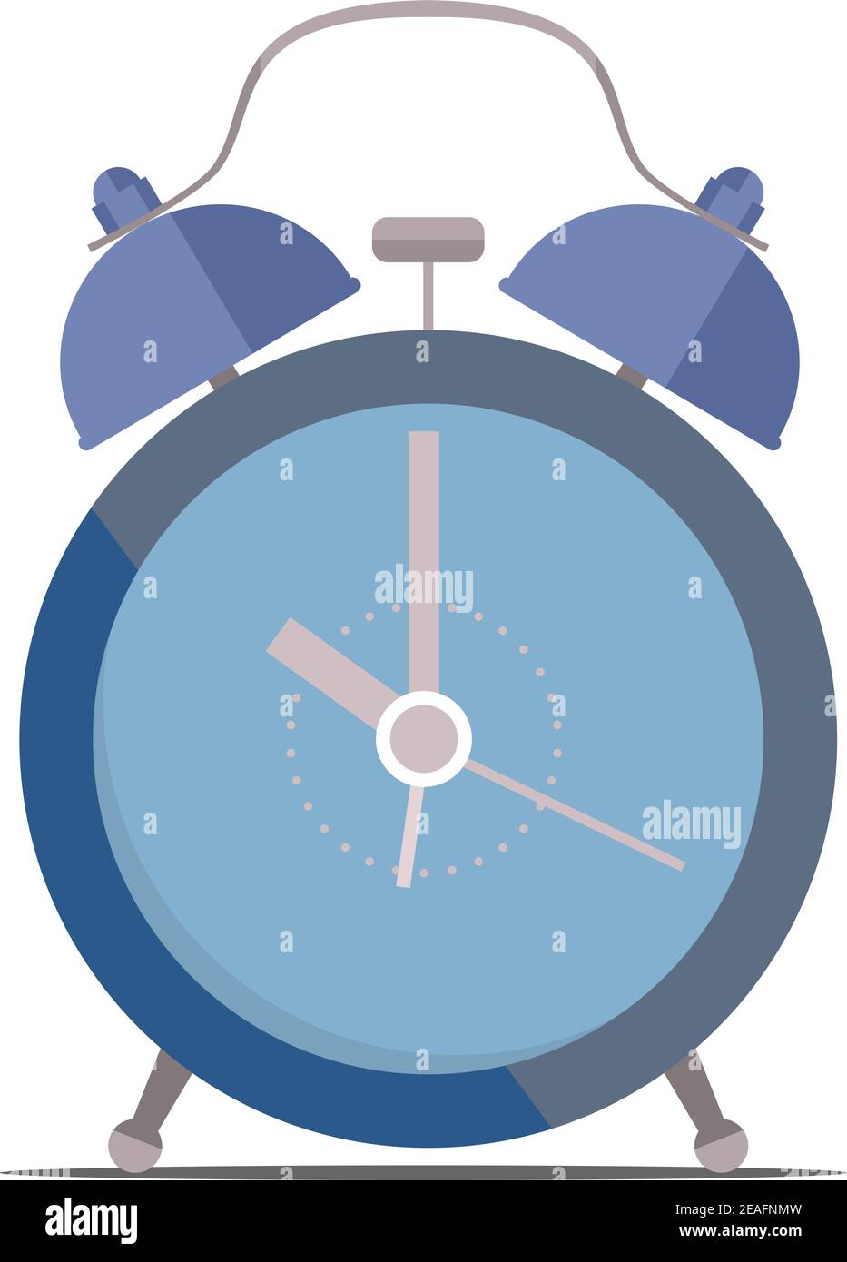 orologio con sveglia classica isolato su sfondo bianco, illustrazione vettoriale Illustrazione Vettoriale