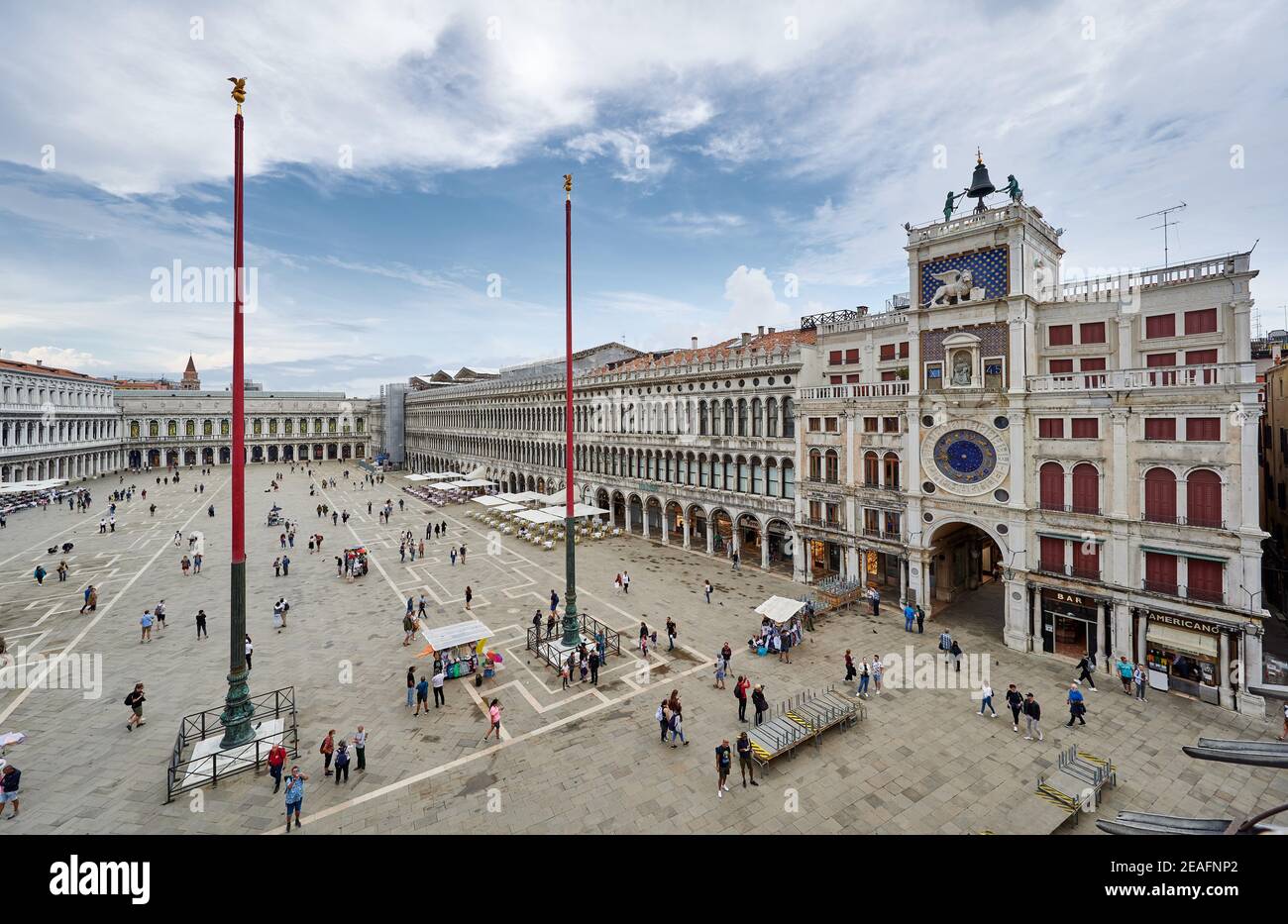 Torre dell'Orologio Torre dell'Orologio su Piazza San Marco, Venezia, Veneto, Italia Foto Stock