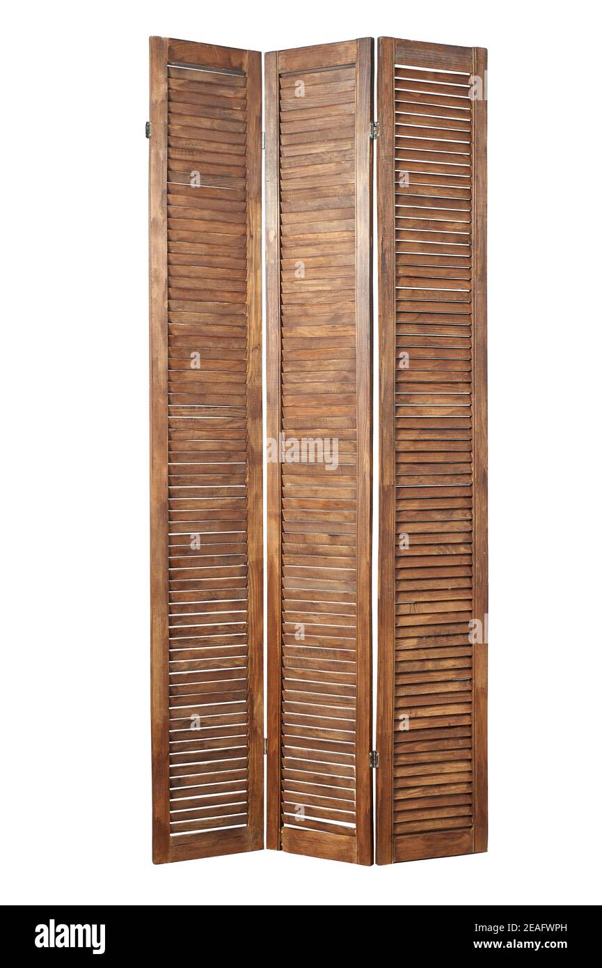 Telaio o divisorio in legno pieghevole per interni Foto Stock