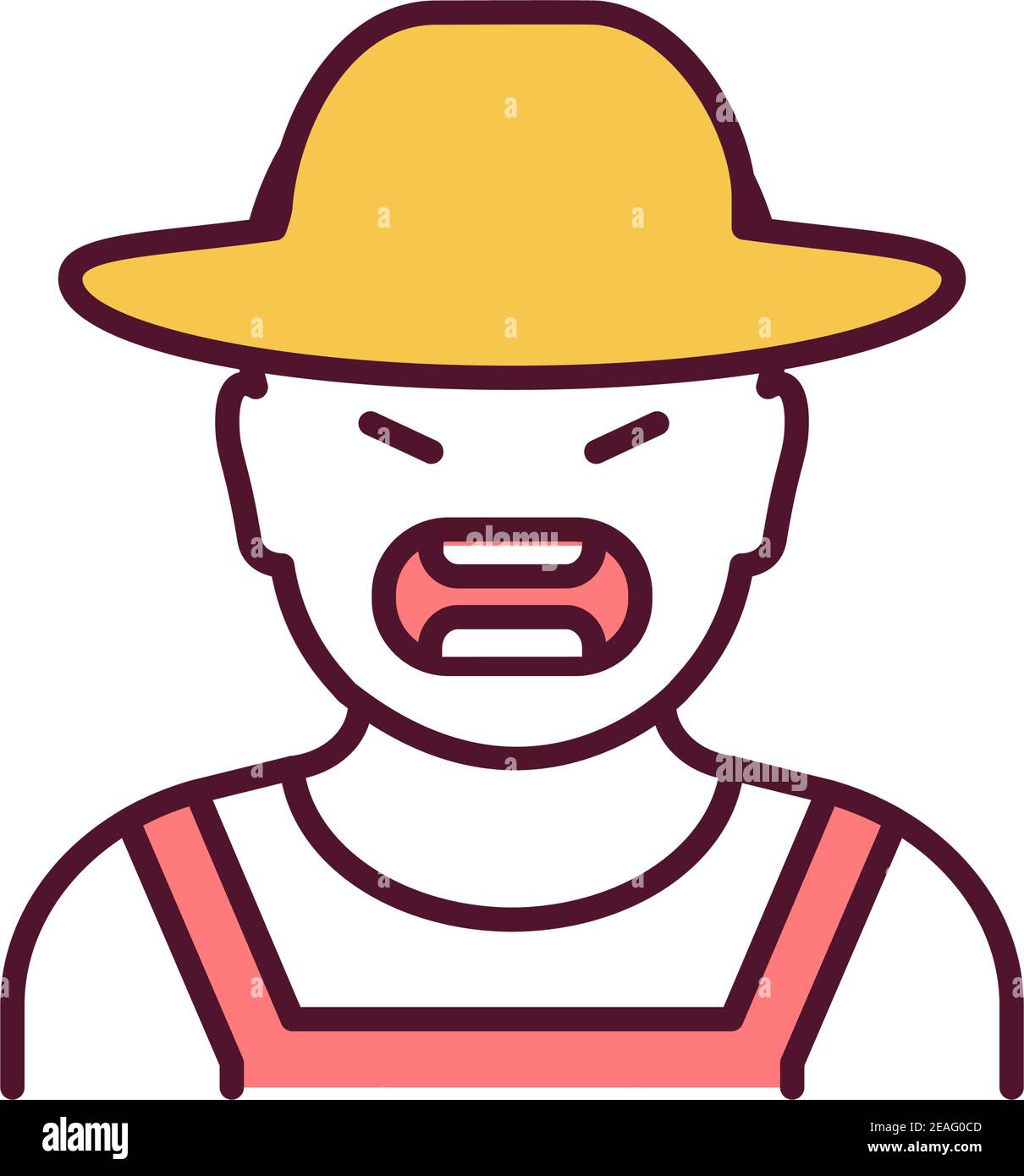 Icona di colore RGB di farm Cruelty Illustrazione Vettoriale