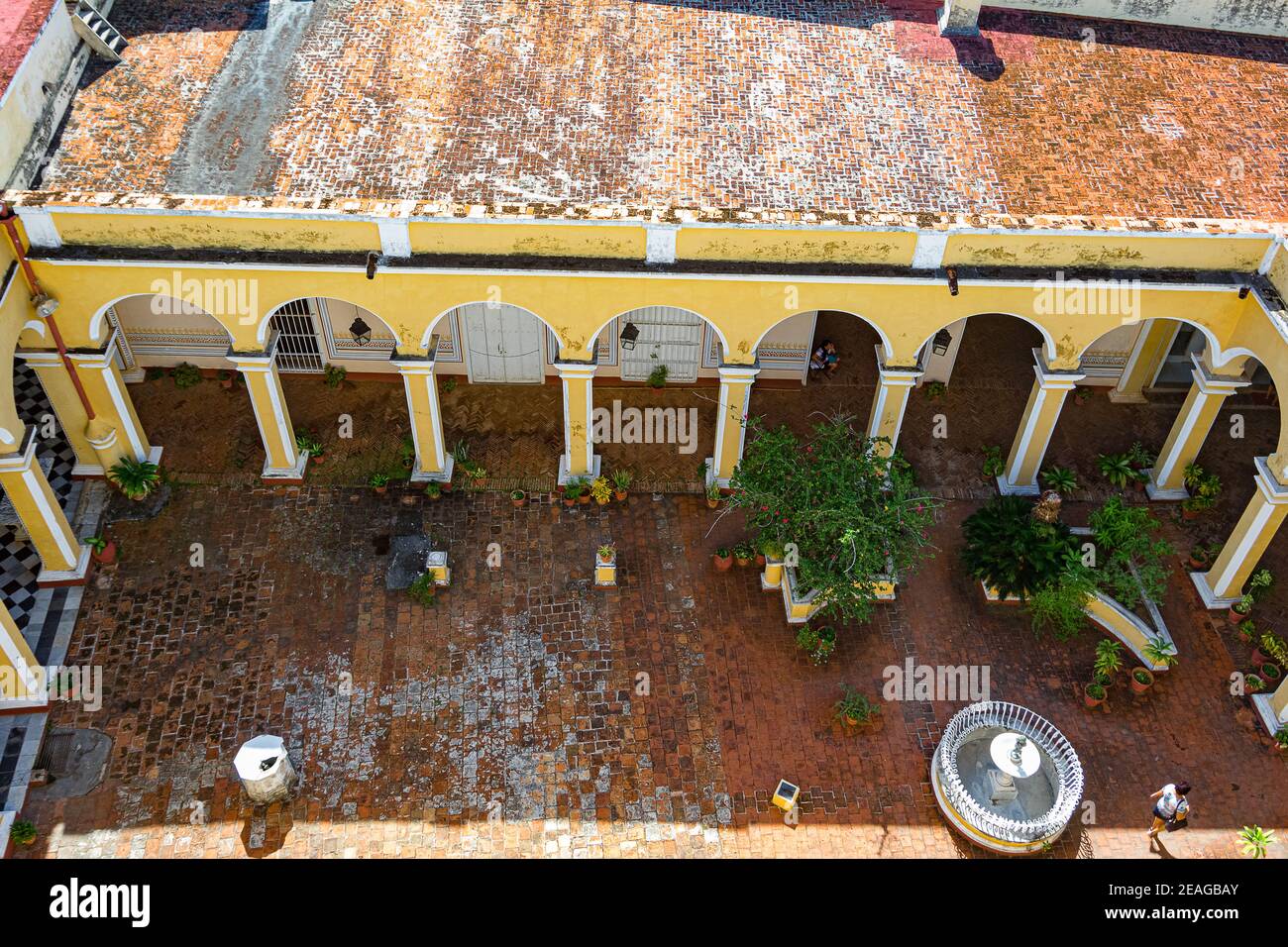 Il cortile del Palacio Cantero - Museo de Historia Municipale a Trinidad, Sancti Spíritus, Cuba Foto Stock