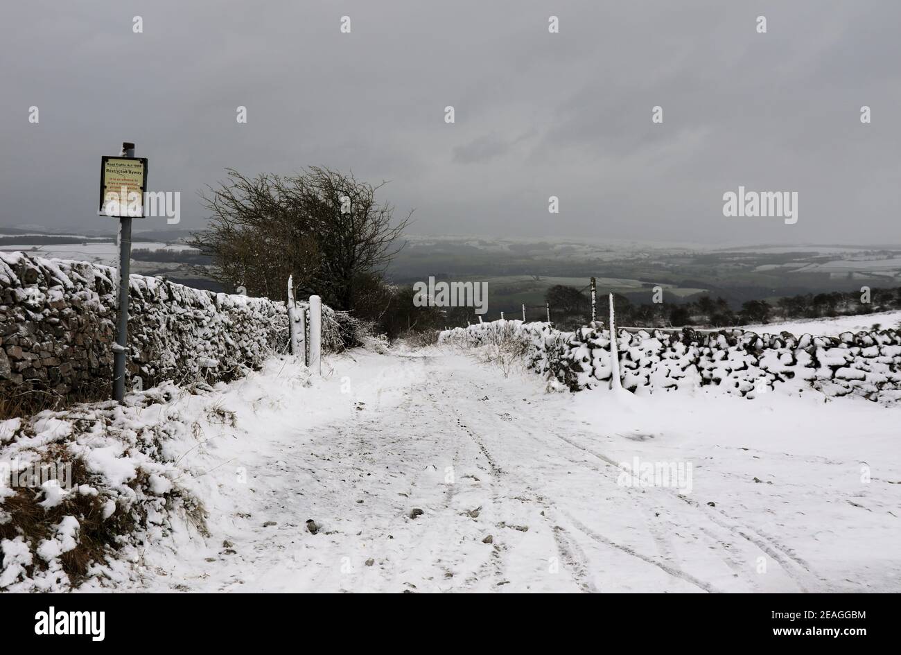 Accesso limitato da Longstone Edge a Rowland nel Derbyshire Foto Stock