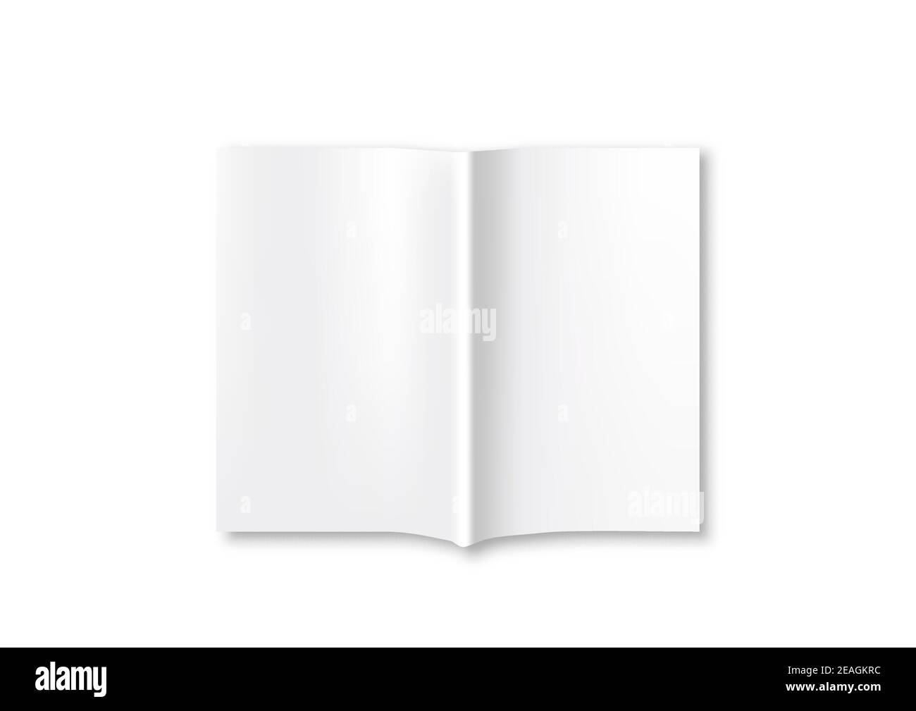 Blank magazine modello mockup su sfondo oro. Illustrazione vettoriale realistica. Illustrazione Vettoriale