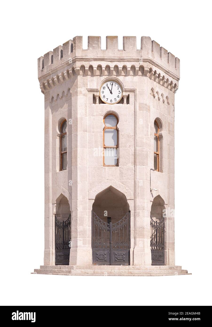 Elementi di architettura di edifici, archi antichi, colonne, finestre e aperture. Per le strade di Istanbul, luoghi pubblici. Foto Stock