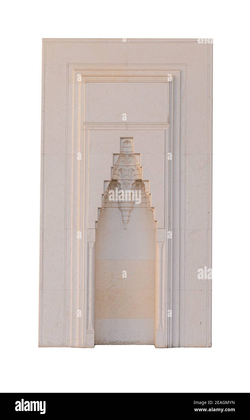 Elementi di architettura di edifici, archi antichi, colonne, finestre e aperture. Per le strade di Istanbul, luoghi pubblici. Foto Stock