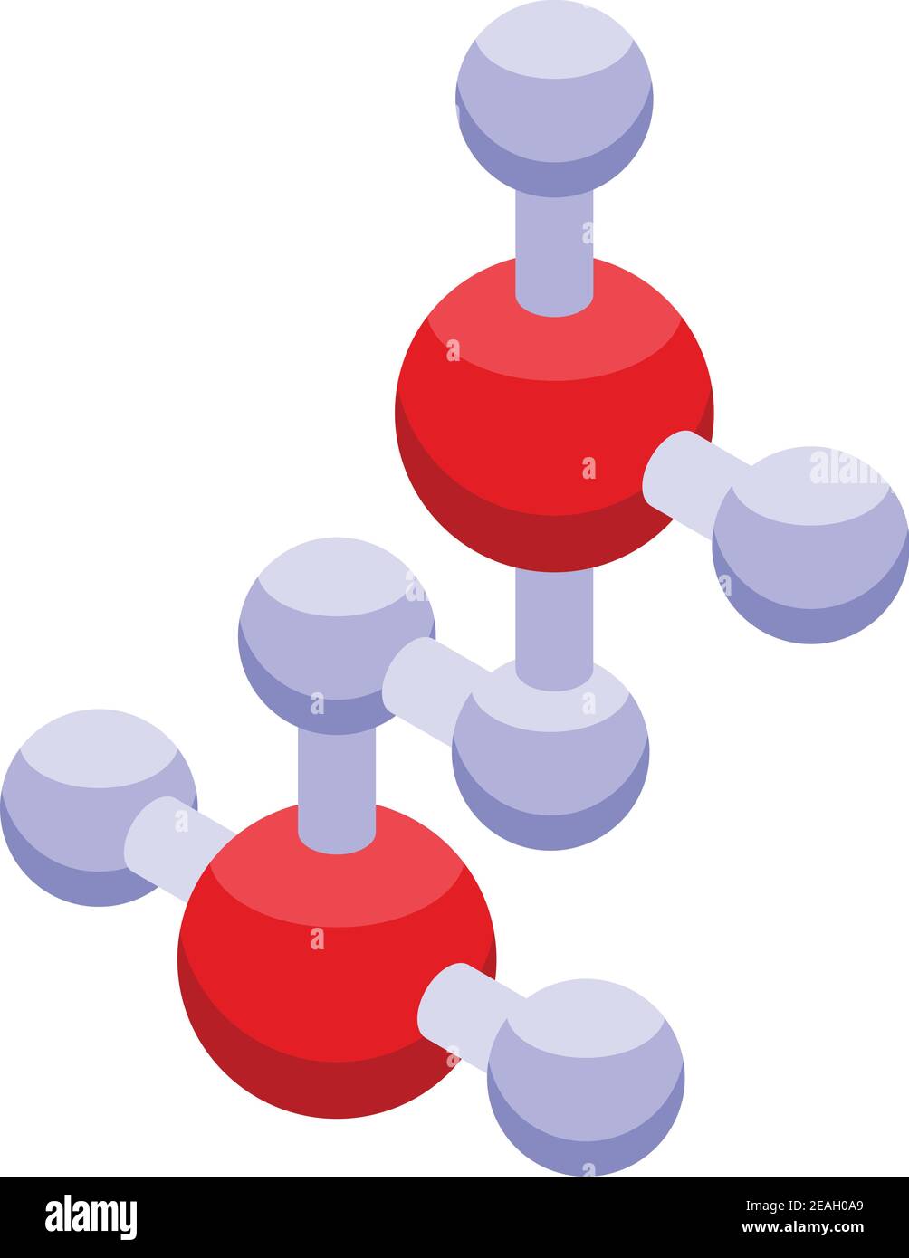 Icona atomi biodegradabili. Icona vettoriale isometrica degli atomi biodegradabili per la progettazione del nastro isolata su sfondo bianco Illustrazione Vettoriale