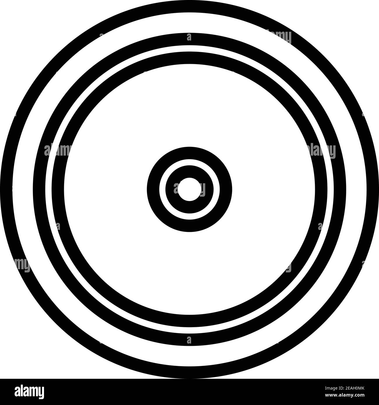 Icona della cialda di caffè. Contorno bevanda cialda di caffè icona vettore per web design isolato su sfondo bianco Illustrazione Vettoriale