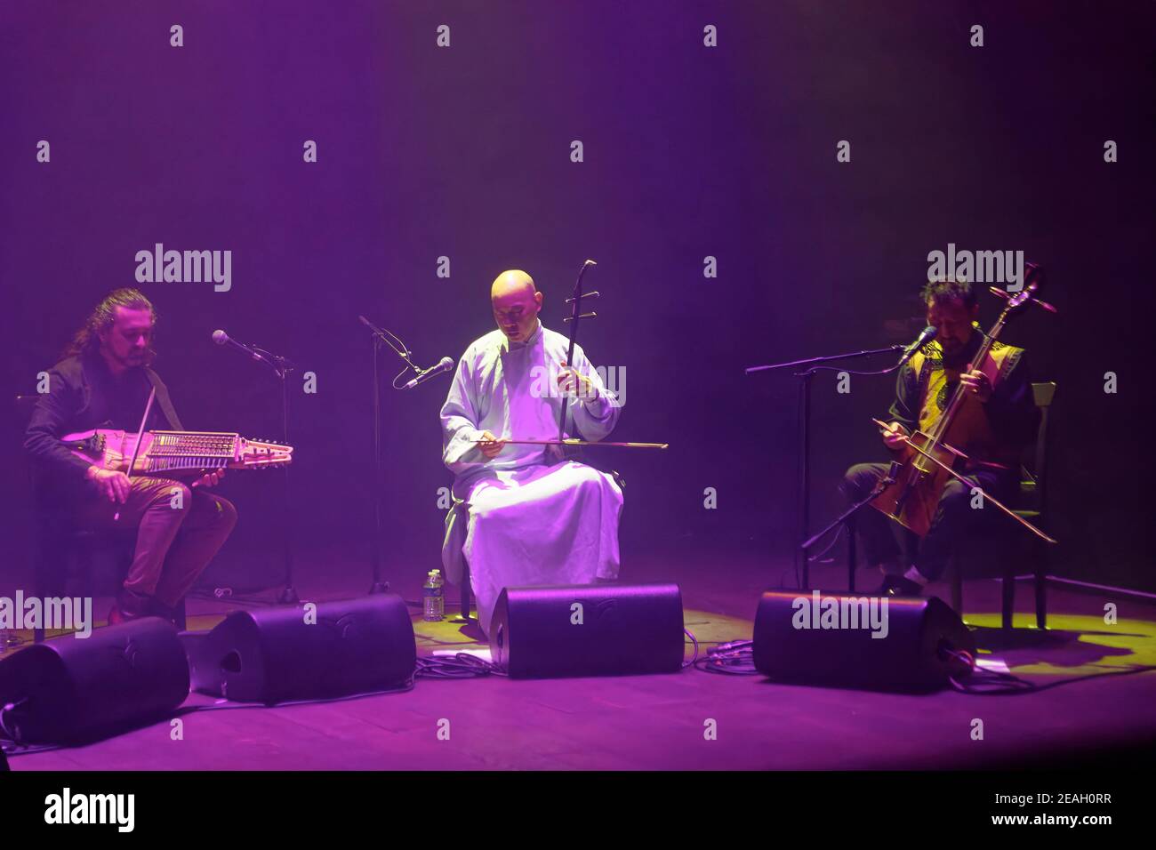 Parigi, Francia.27th Feb, 2020. Duplessy e i violini del mondo si esibiscono in concerto a Parigi, in Francia. Foto Stock