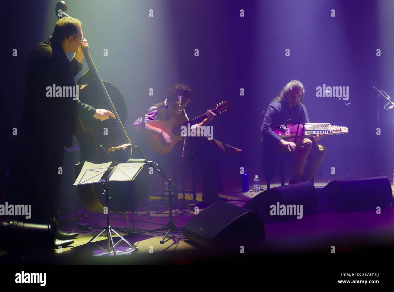 Parigi, Francia.27th Feb, 2020. Duplessy e i violini del mondo si esibiscono in concerto a Parigi, in Francia. Foto Stock