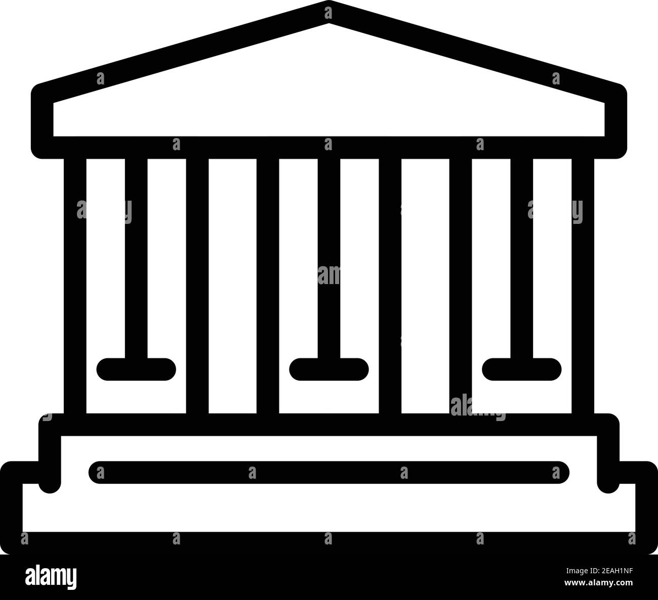 Icona della casa dell'autorità. Icona vettoriale casa autorità profilo per il web design isolato su sfondo bianco Illustrazione Vettoriale