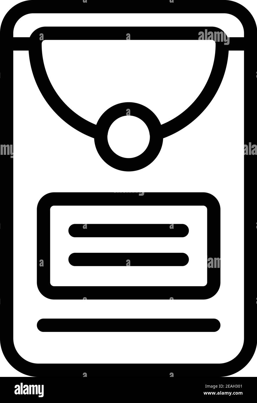 Icona del fazzoletto di mano del pacchetto. Icona vettoriale del fazzoletto  del pacchetto di contorno per il web design isolato su sfondo bianco  Immagine e Vettoriale - Alamy