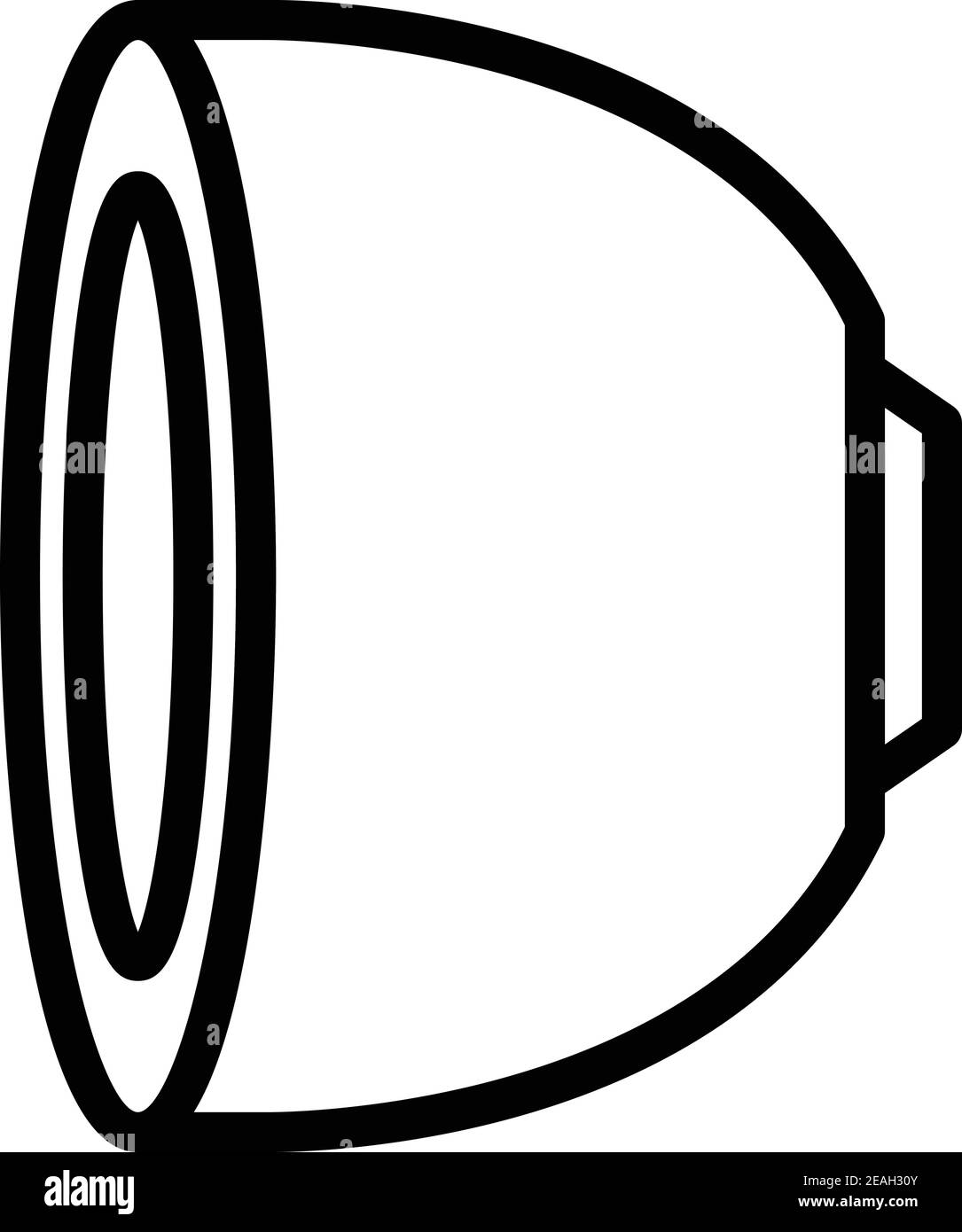 Icona della cialda di caffè. Icona vettoriale per cialda di caffè outline per il web design isolato su sfondo bianco Illustrazione Vettoriale