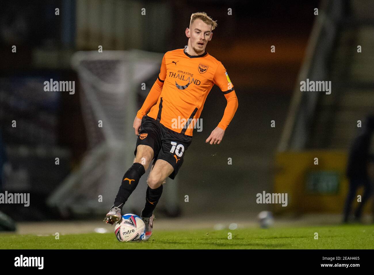 Bristol, Regno Unito. 09 febbraio 2021. Mark Sykes n. 10 della Oxford United a Bristol, Regno Unito, il 2/9/2021. (Foto di Gareth Dalley/News Images/Sipa USA) Credit: Sipa USA/Alamy Live News Foto Stock