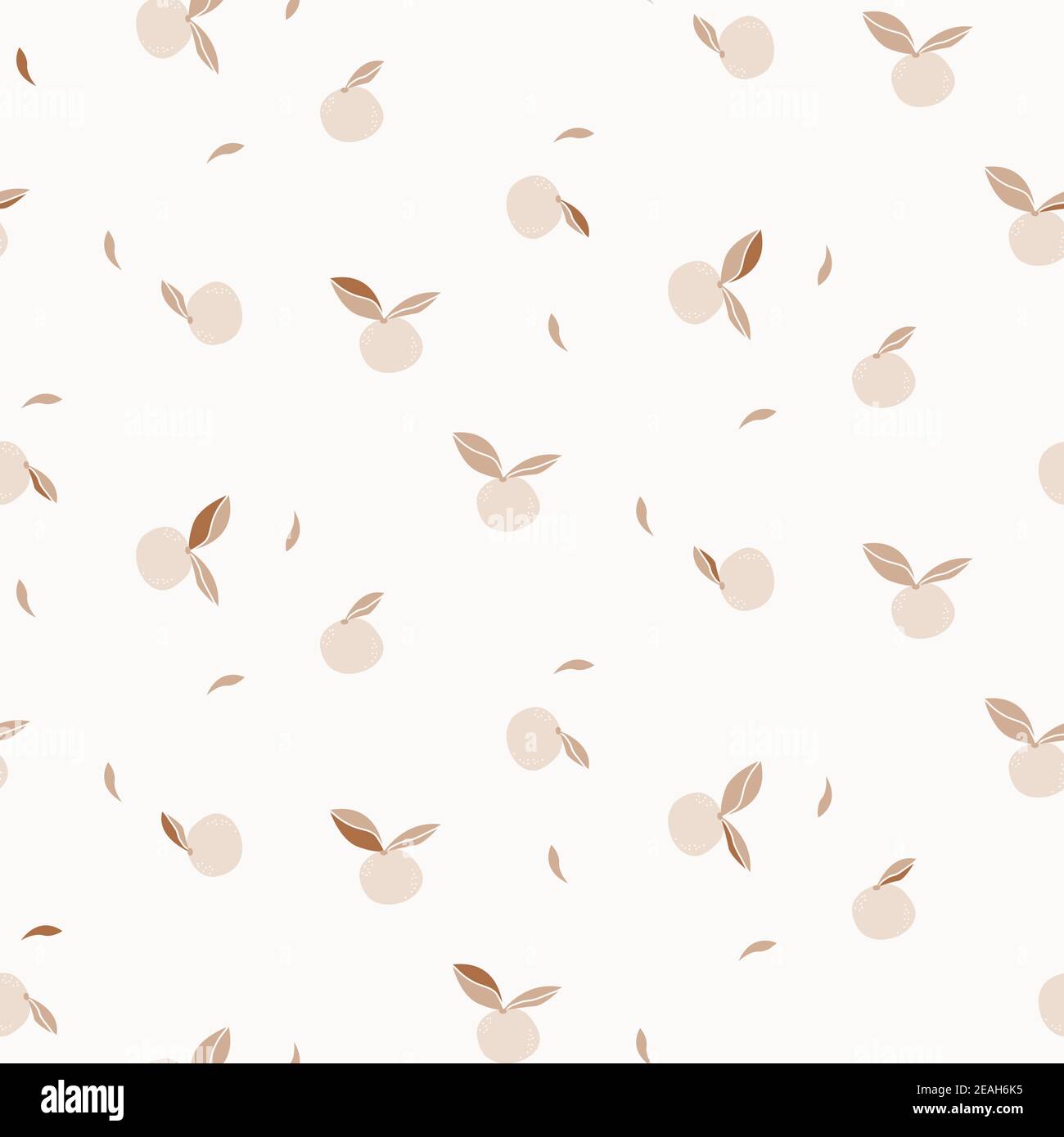 Mandarino agrumi senza cuciture struttura vettoriale di colore pallido. Sfondo con arance. Illustrazione Vettoriale
