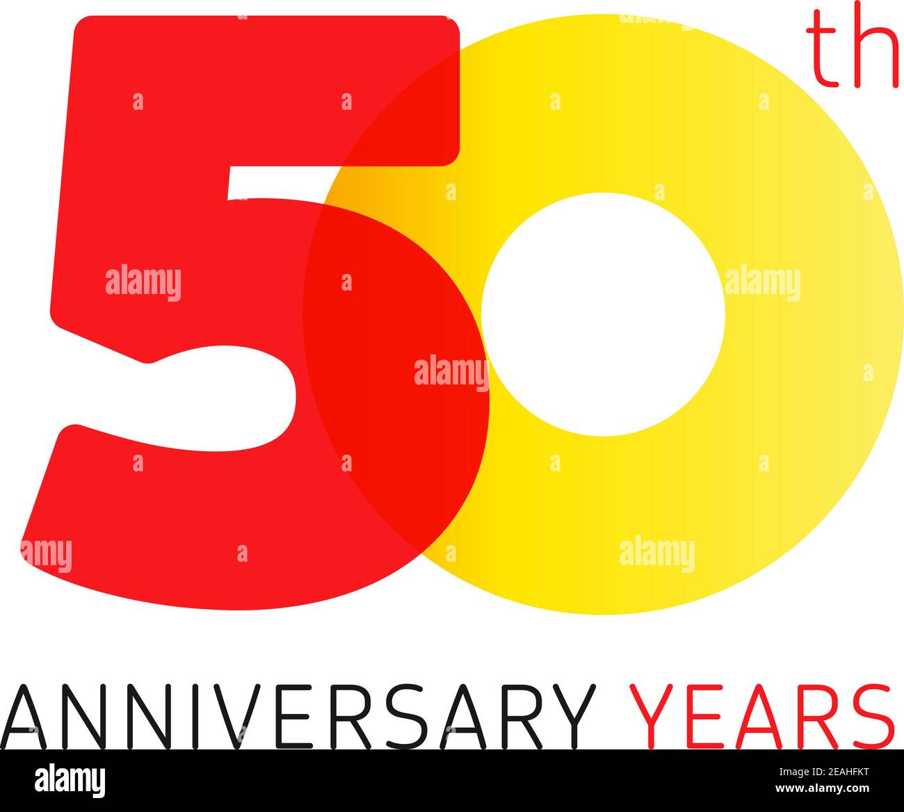 numeri del 50° anniversario. logotipo di 50 anni. Congrati creativi e audaci. Modello di disegno web grafico astratto isolato. Carino cifre di congratulazioni. U Illustrazione Vettoriale