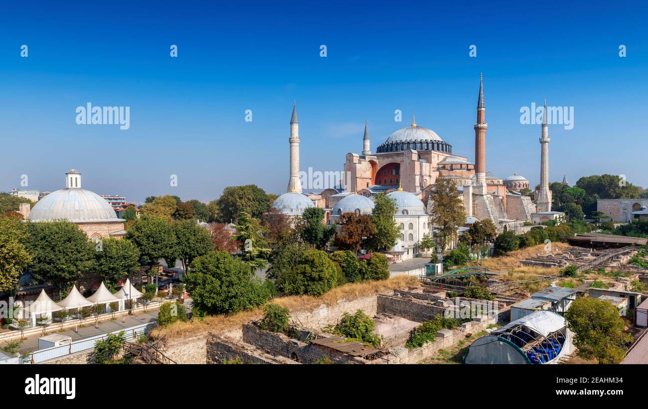Il famoso Hagia Sophia in Istanbul, Turchia Foto Stock