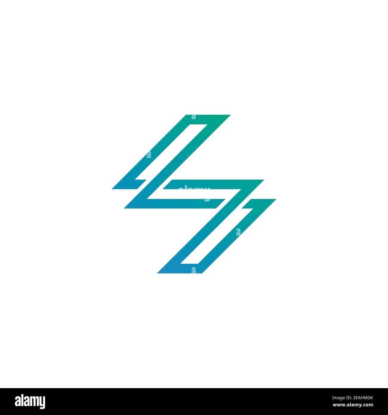 Modello vettoriale di design moderno con logo lettera S. Icona sfumatura S della lettera creativa Illustrazione Vettoriale