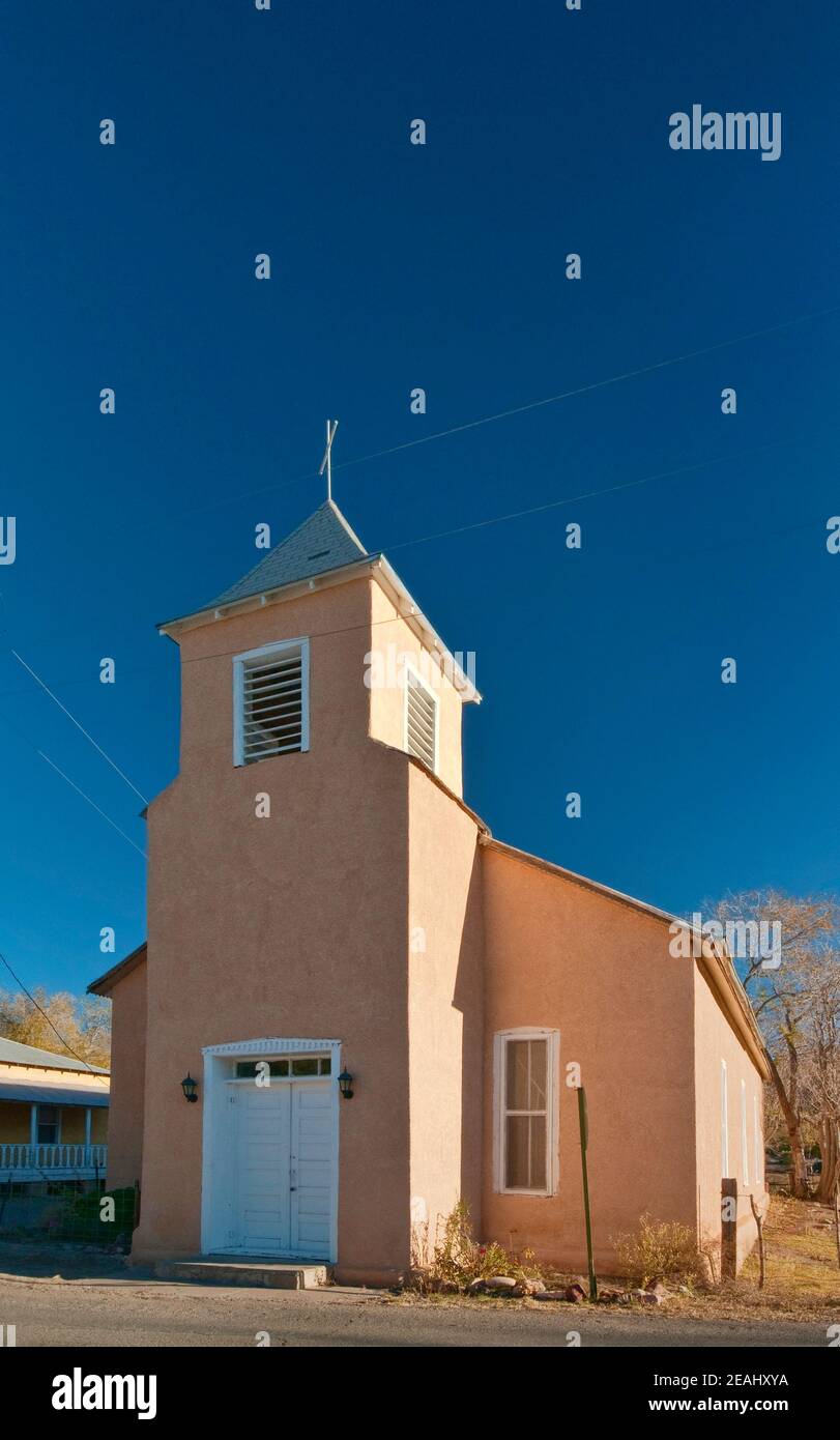 Chiesa di San Ignacio a Monticello, Geronimo Trail, New Mexico, USA Foto Stock