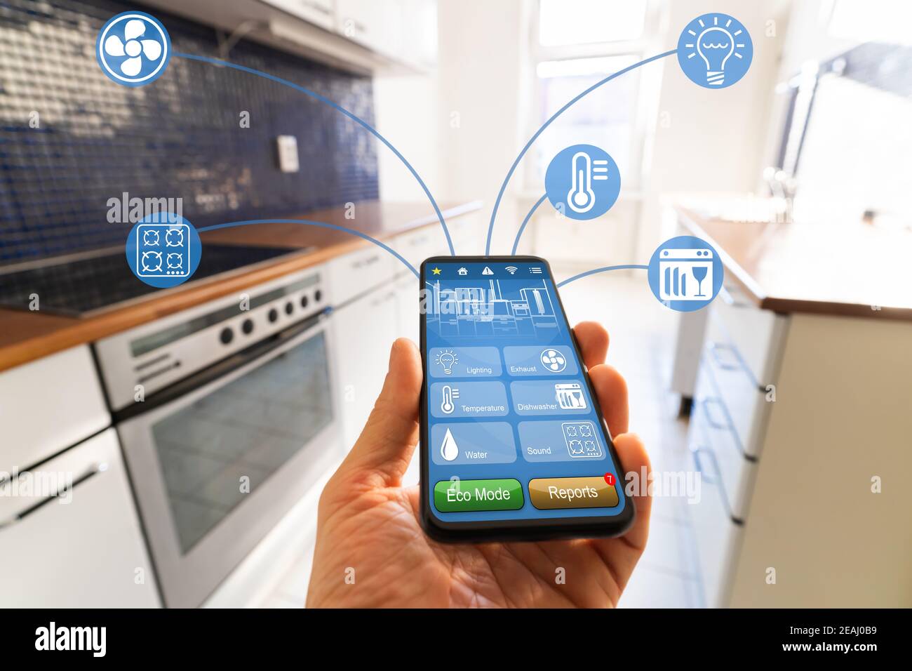 Automazione domestica Smart Kitchen Foto Stock