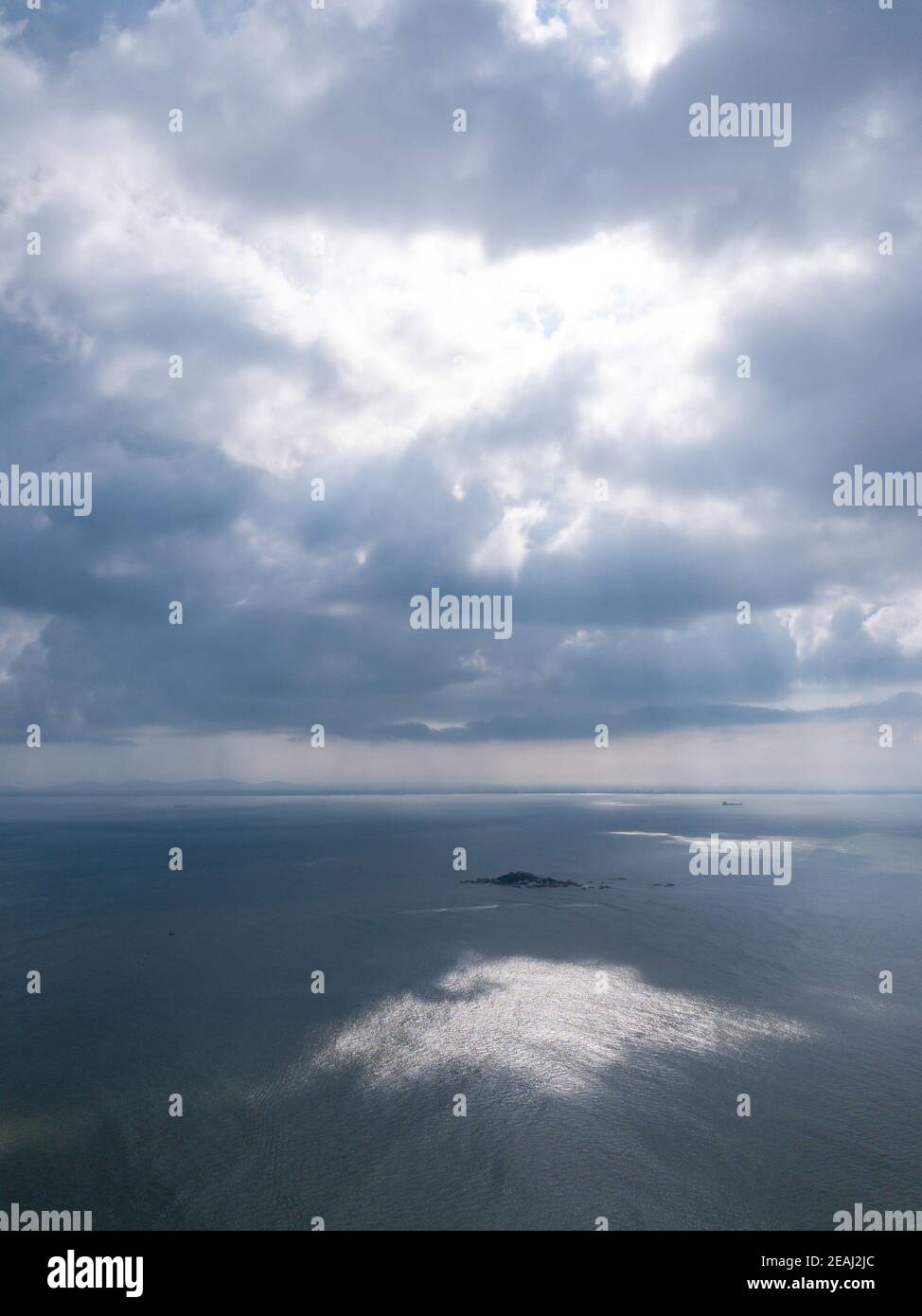 Vista aerea del sole a Pulau Tikus, Penang Foto Stock