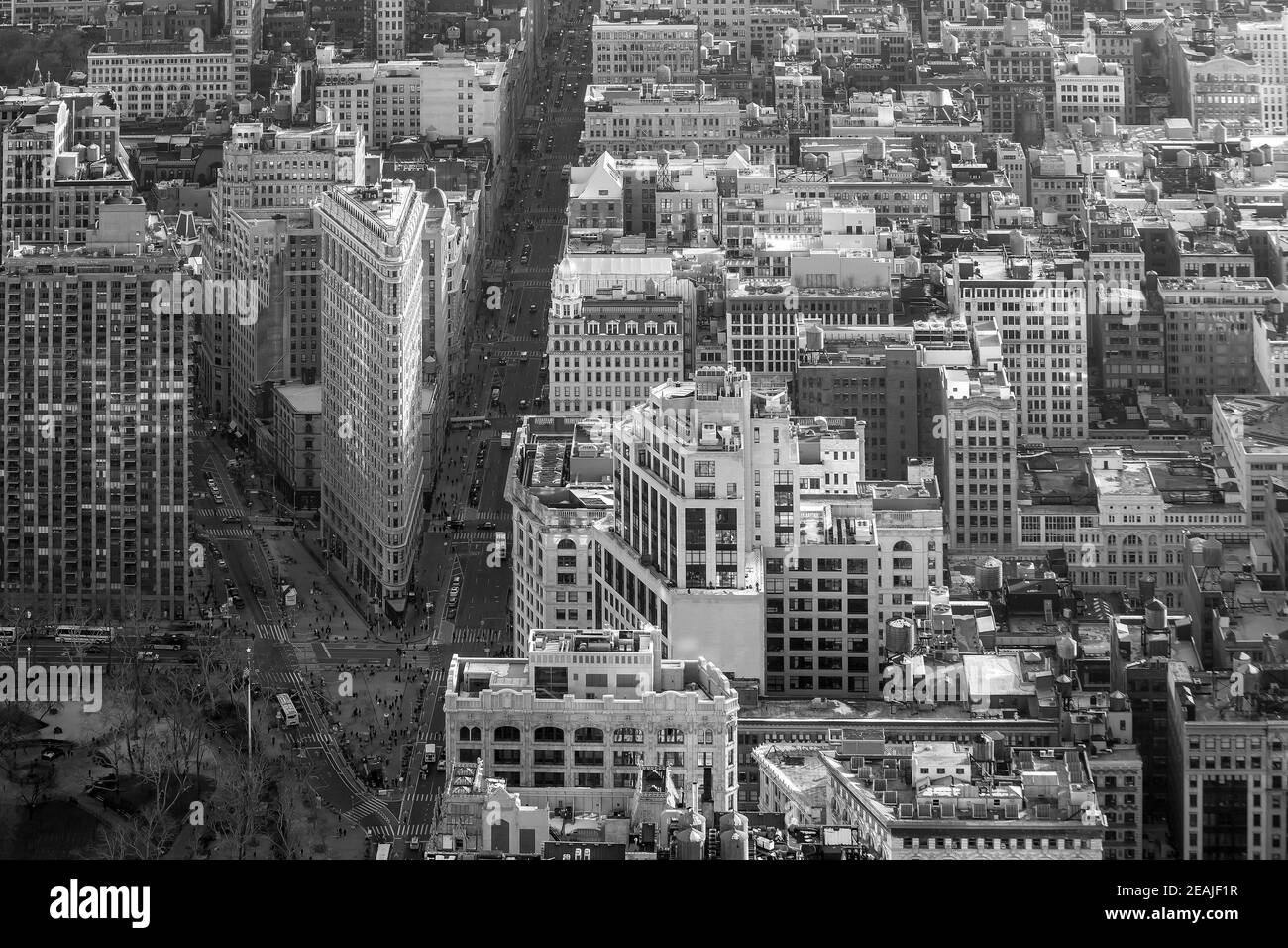 Vista aerea dello skyline di Manhattan a New York City Foto Stock
