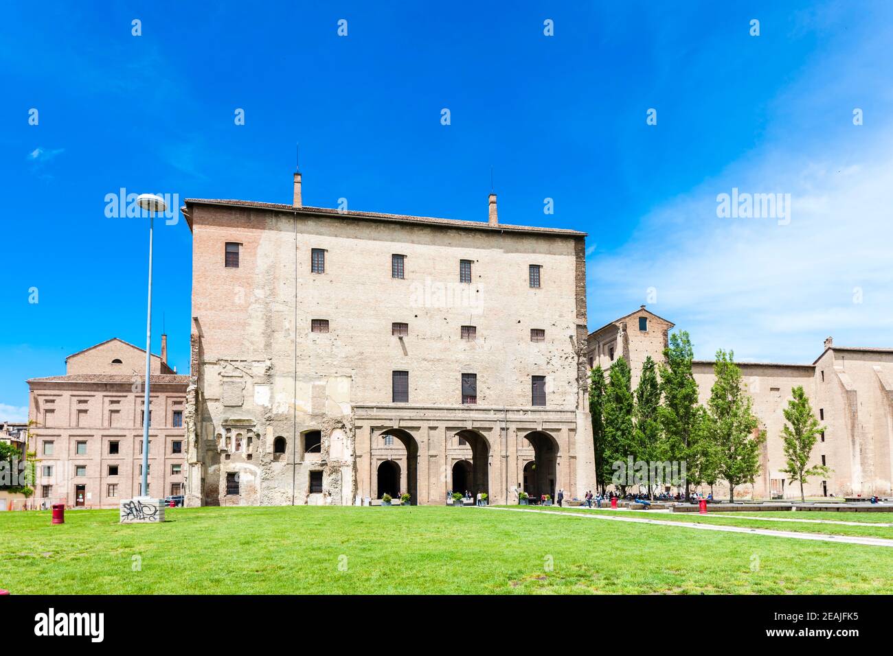 Il centro del centro storico di Parma in Italia Foto Stock