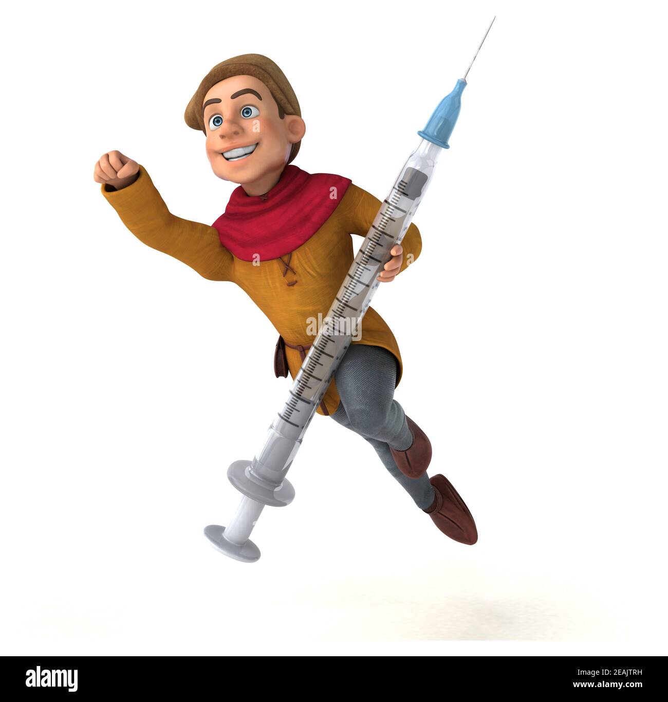 3D Illustrazione di un carattere storico medievale Foto Stock