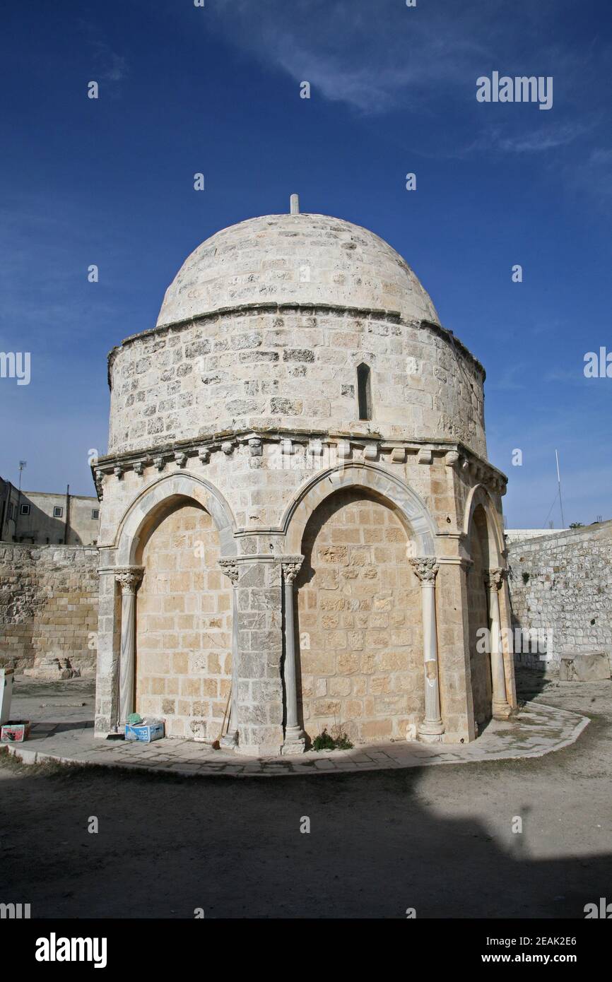 Cappella dell'Ascensione di Gesù Cristo, di Gerusalemme Foto Stock