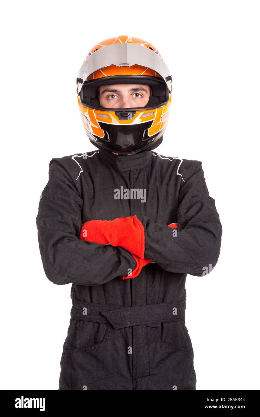 Pilota automobilistico Foto Stock