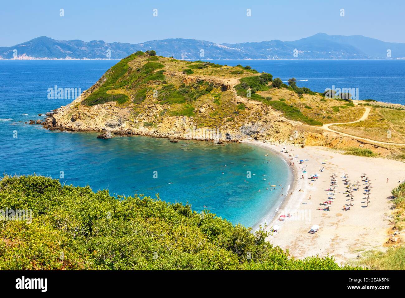 Isola di Skiathos Grecia vacanze viaggio Xanemos Beach Foto stock - Alamy
