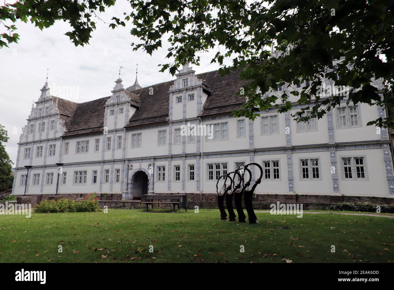 Schloss Bevern, beddeutendes Baudenkmmal der Weserrenaissance Foto Stock