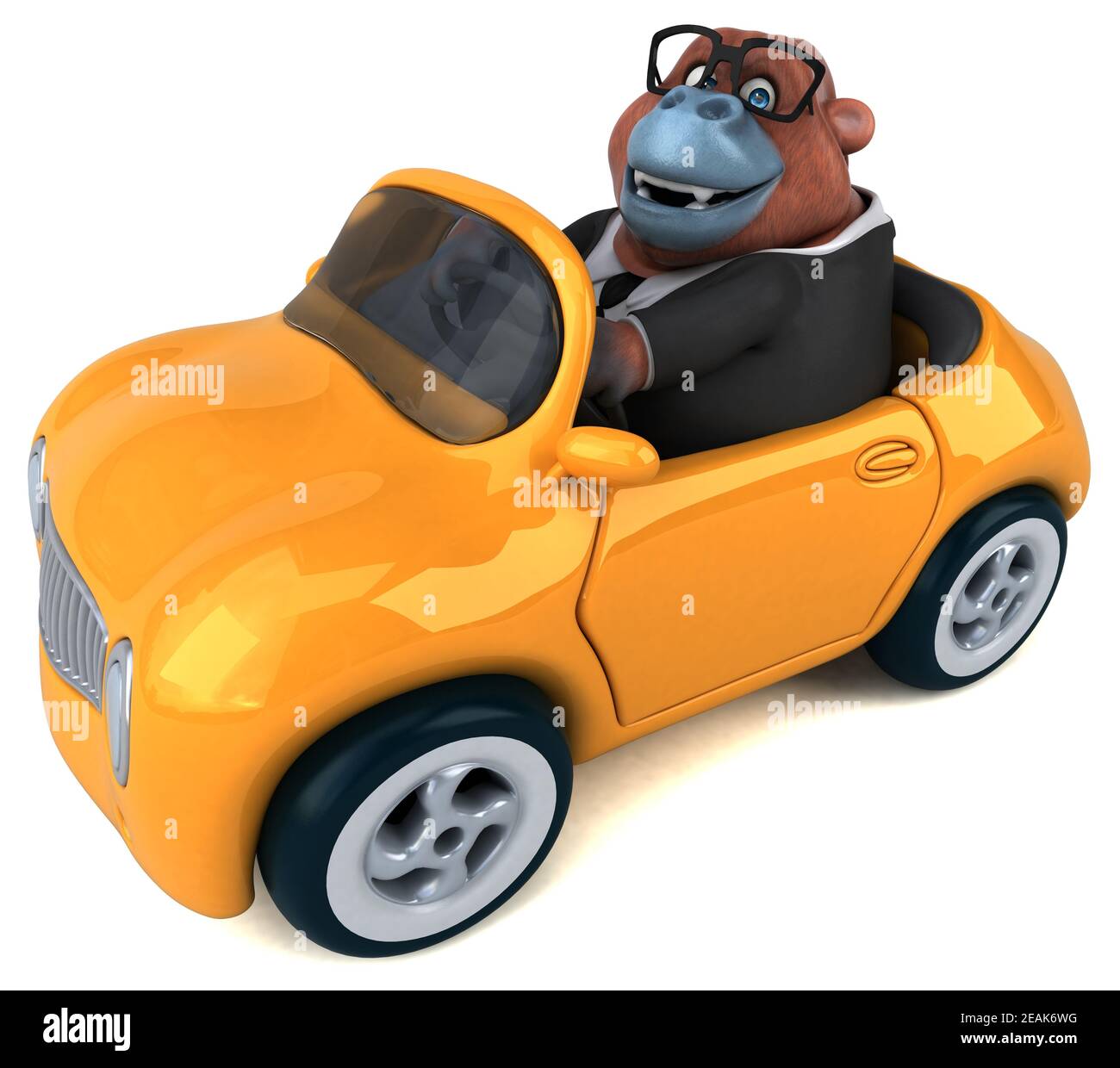 Divertimento orang outan - 3D illustrazione Foto Stock