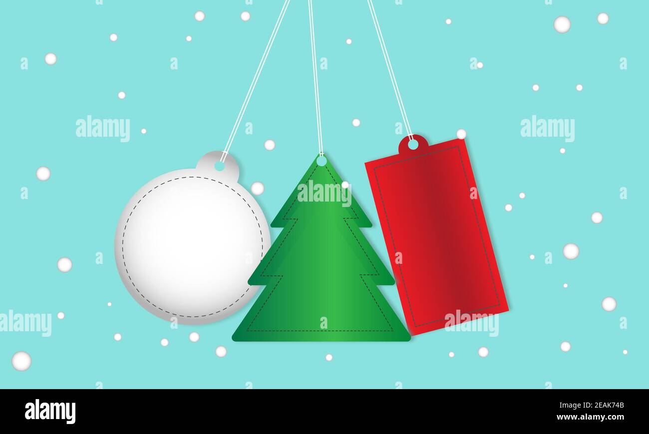 Tag di sconto sui prodotti per le festività natalizie Foto Stock