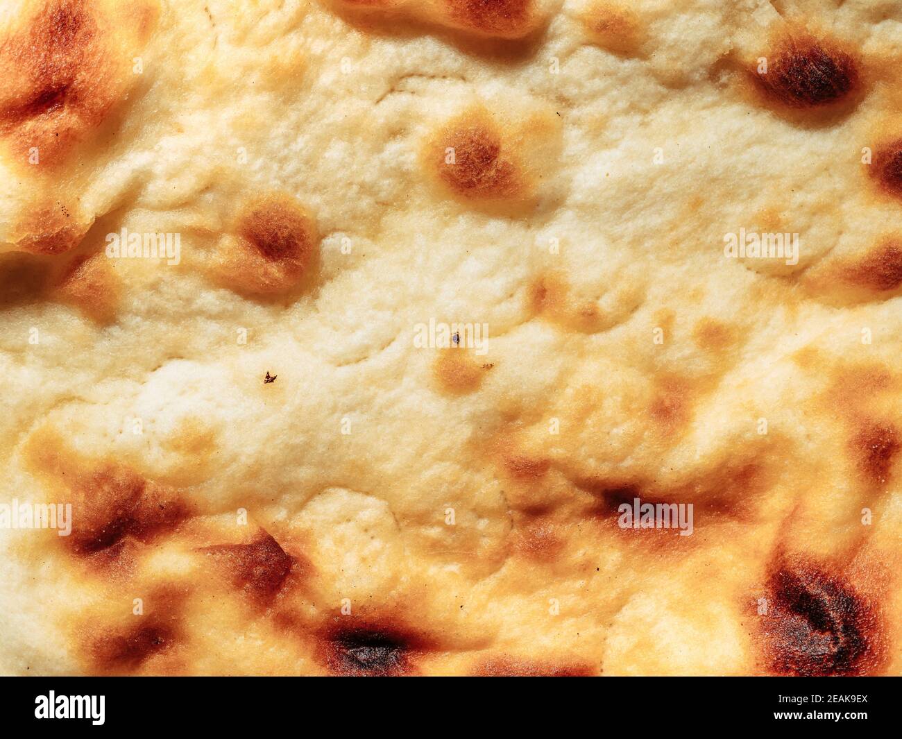 trama del pane di naan come sfondo, copia spazio Foto Stock