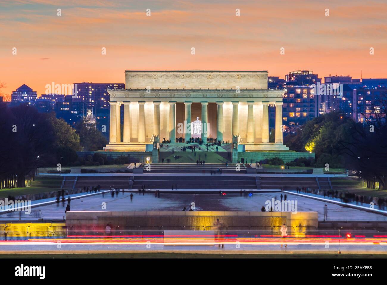 Abraham Lincoln Memorial a Washington, D.C. Stati Uniti Foto Stock