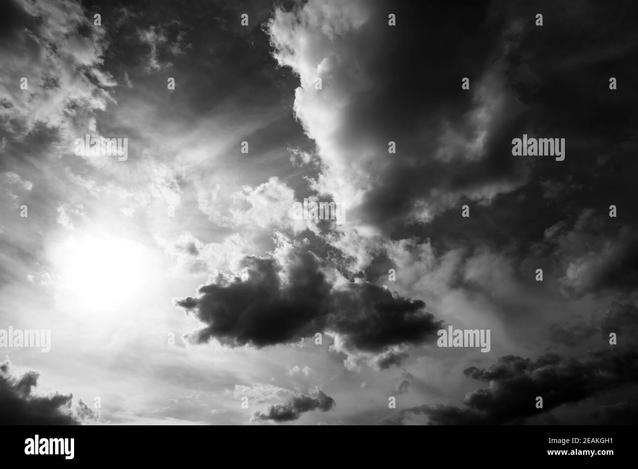Cielo drammatico... Foto Stock