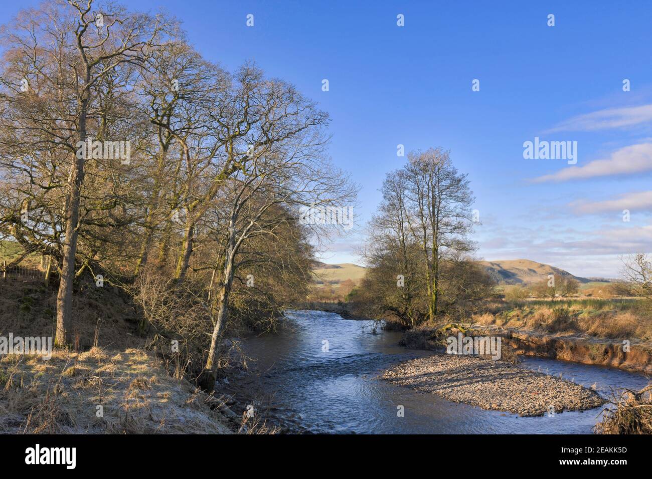 Water of AE, un affluente del fiume Annan, vicino a Lochmaben, Dumfries e Galloway, Scozia Foto Stock