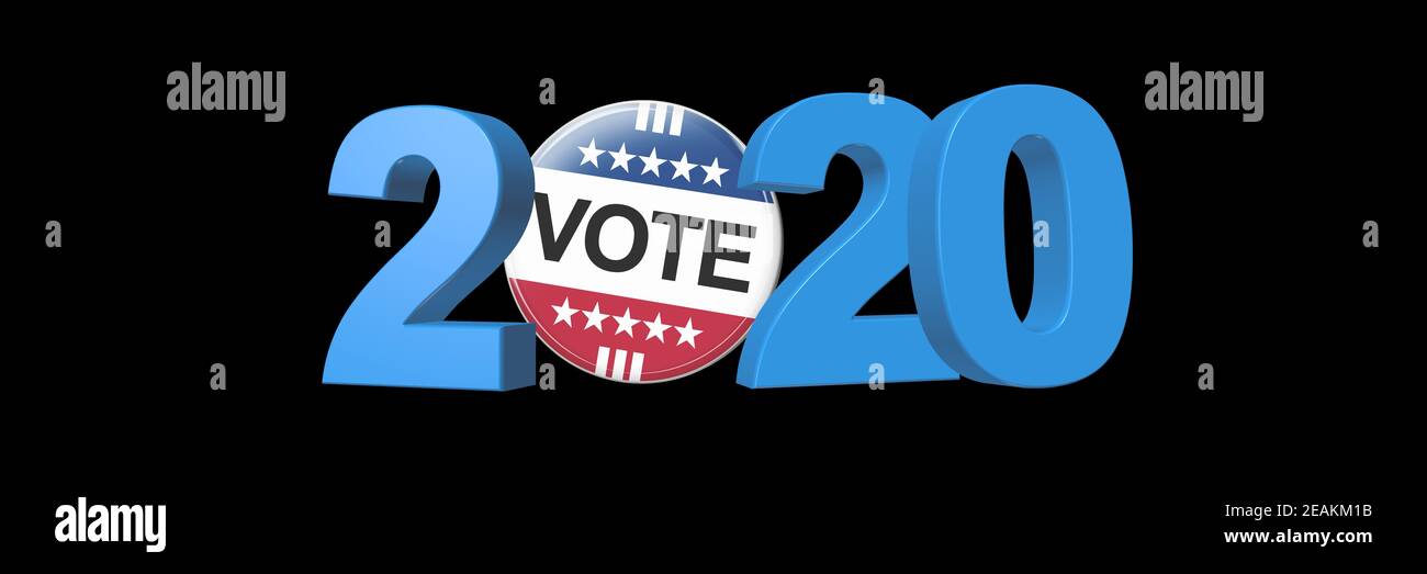 Voti le elezioni presidenziali del 2020 negli Stati Uniti d'America. Foto Stock